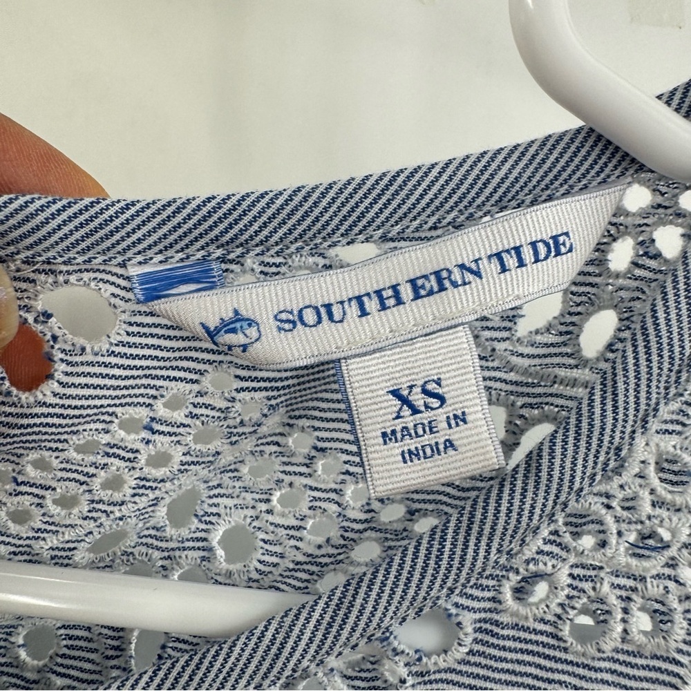 Southern tide Blue Lace embroidered Dress XS - Picture 4 of 11